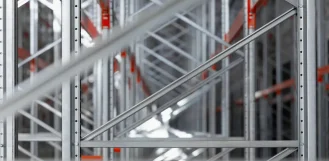 Fabricated steel racking and display structure in Illinois